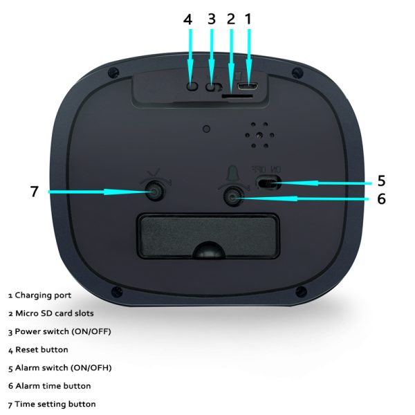 Tuya FHD Wireless Clock Camera 1080P Support 2.4G WiFi Motion Detection Home Protection Security Recorder Camera for Kids - 图片 3