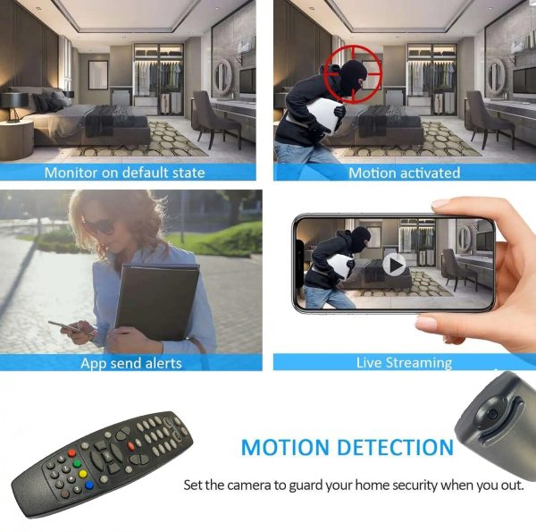 Wireless remove control TV without TV function just had spy mini camera DIY  compatible with Apple/Android have wireless security camera with 110° wide-angle - 图片 7