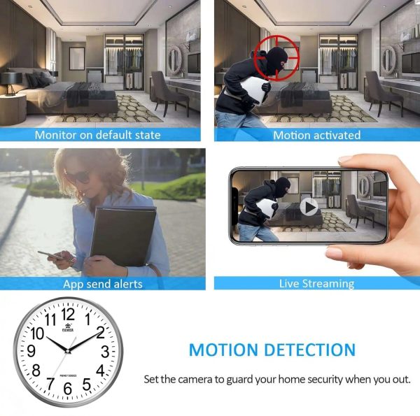 tuya smart HD1080P WiFi spy clock Mini Camera Full HD Clock Camera with Movement Detect for Home and Office Surveillance nannies cameras - 图片 5