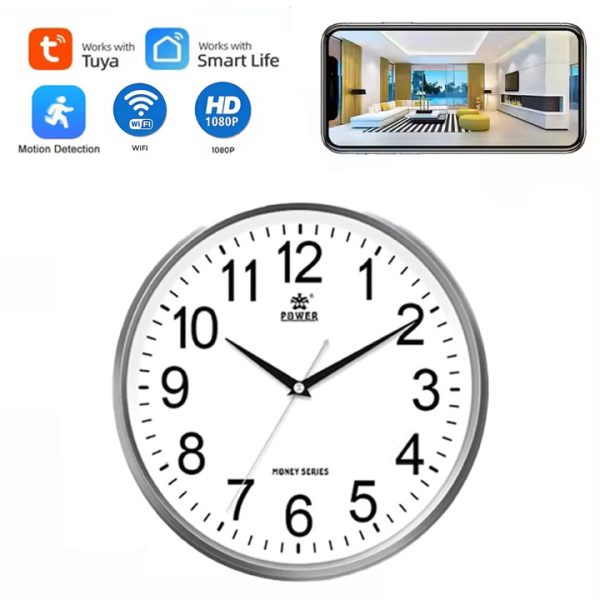 tuya smart HD1080P WiFi spy clock Mini Camera Full HD Clock Camera with Movement Detect for Home and Office Surveillance nannies cameras
