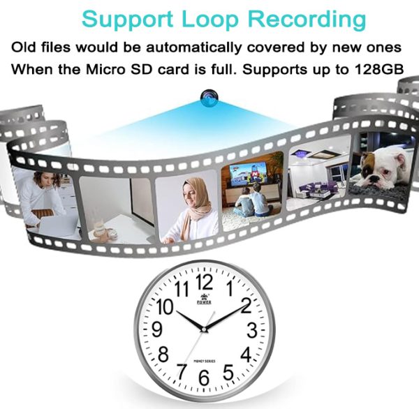 tuya smart HD1080P WiFi spy clock Mini Camera Full HD Clock Camera with Movement Detect for Home and Office Surveillance nannies cameras - 图片 8
